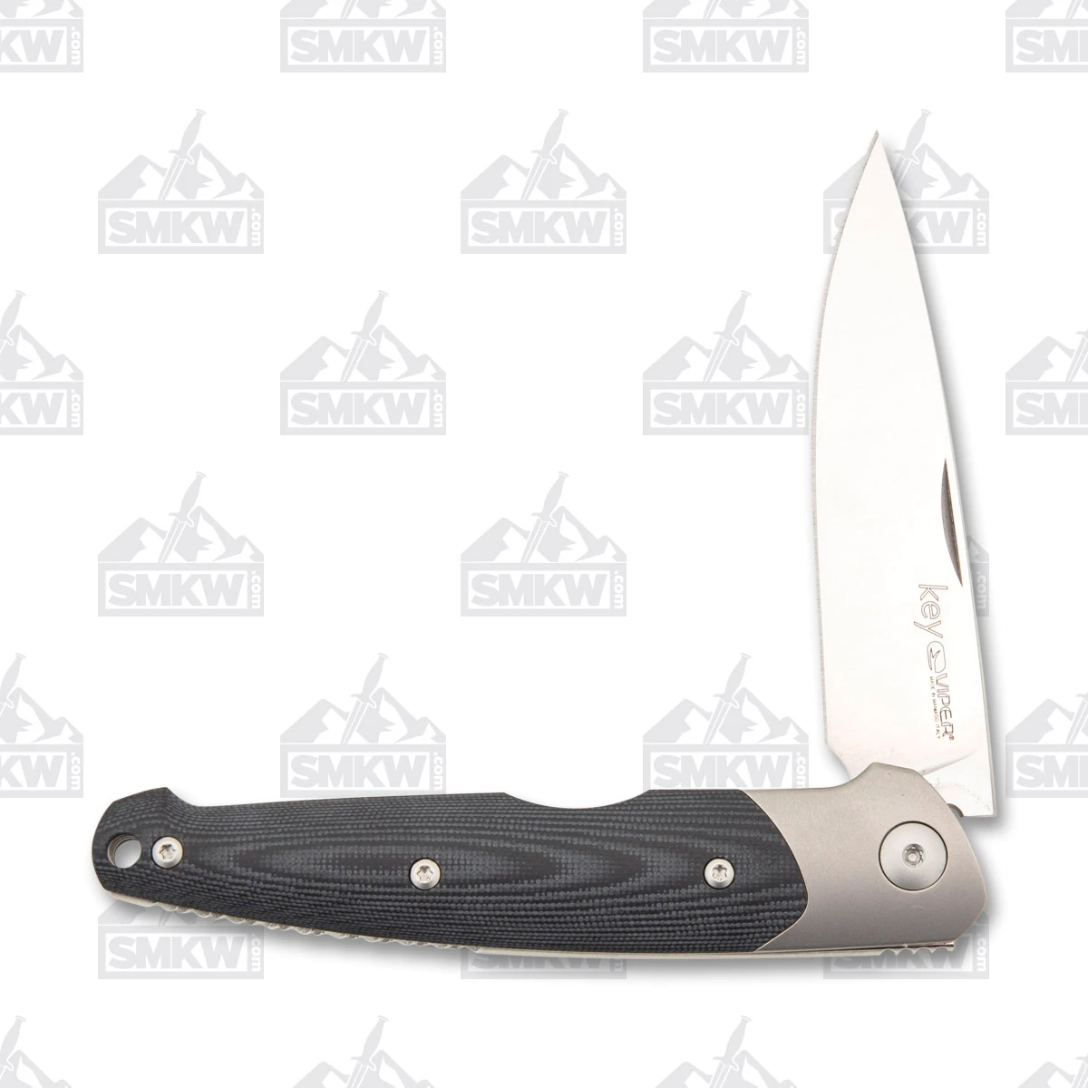 Viper Key Black G-10 Titanium Bolsters 2.99In. Drop Point V5978FGB View 2