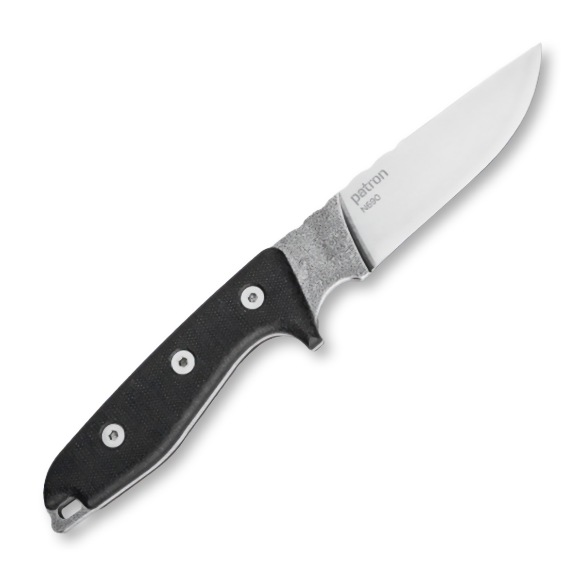 Mikov Patron Fixed Blade 4.37in Plain Stonewash Drop Point MVPATRON View 2