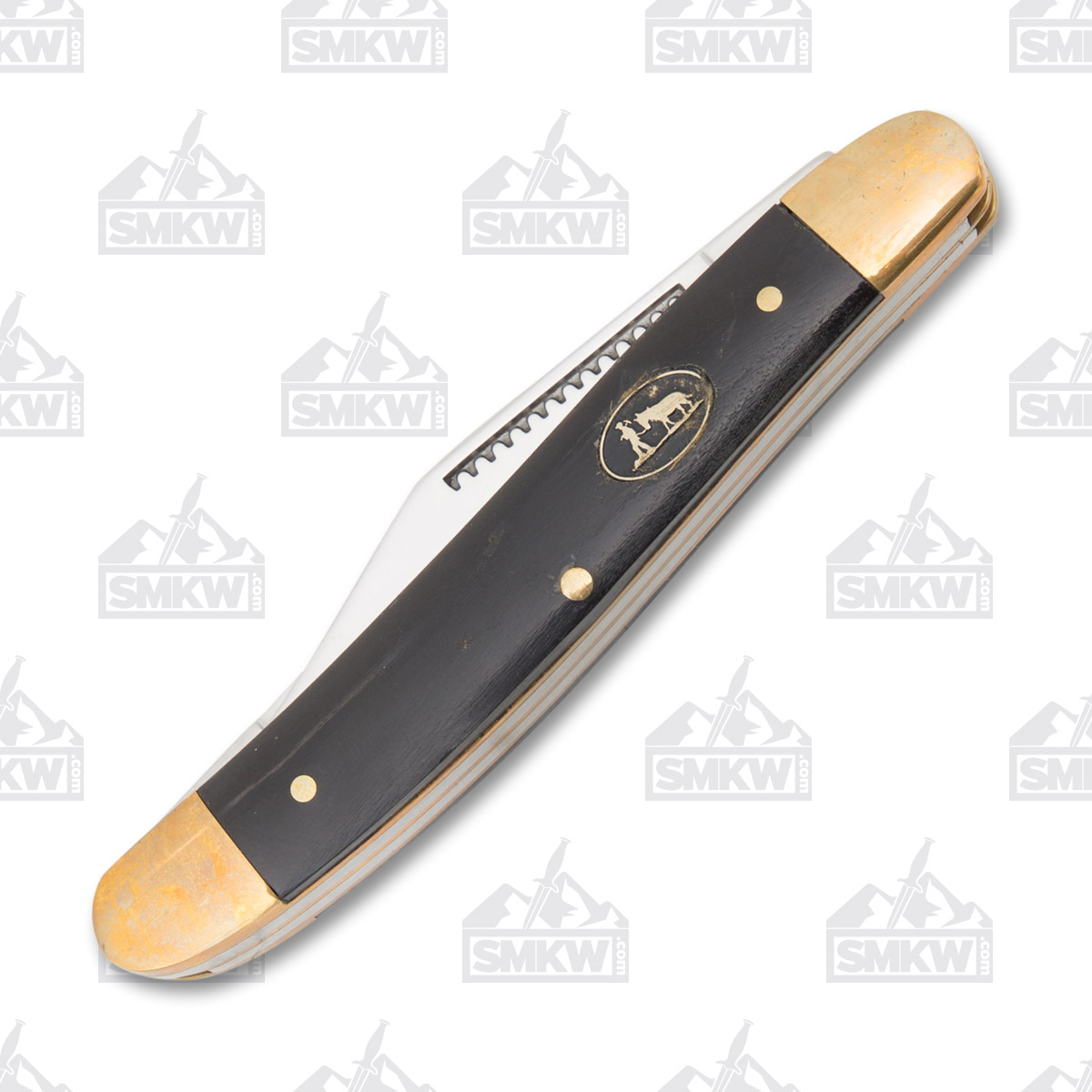 Frost Black Hills Steel Cape Buffalo Wrangler With Copper Bolsters Pocket Knife FRBKH112CBH View 2