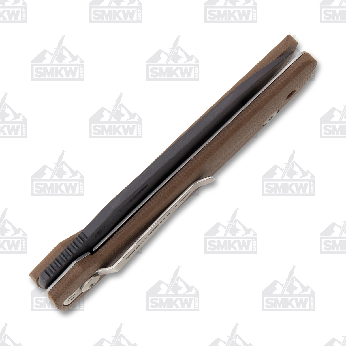 Viper Knives Free Folding Knife Brown G-10 Handle 3.75in Black PVD D2 Steel Wharncliffe Blade V4894BW View 8