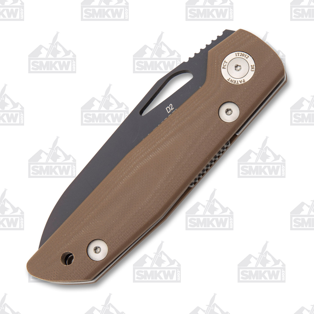 Viper Knives Free Folding Knife Brown G-10 Handle 3.75in Black PVD D2 Steel Wharncliffe Blade V4894BW View 9