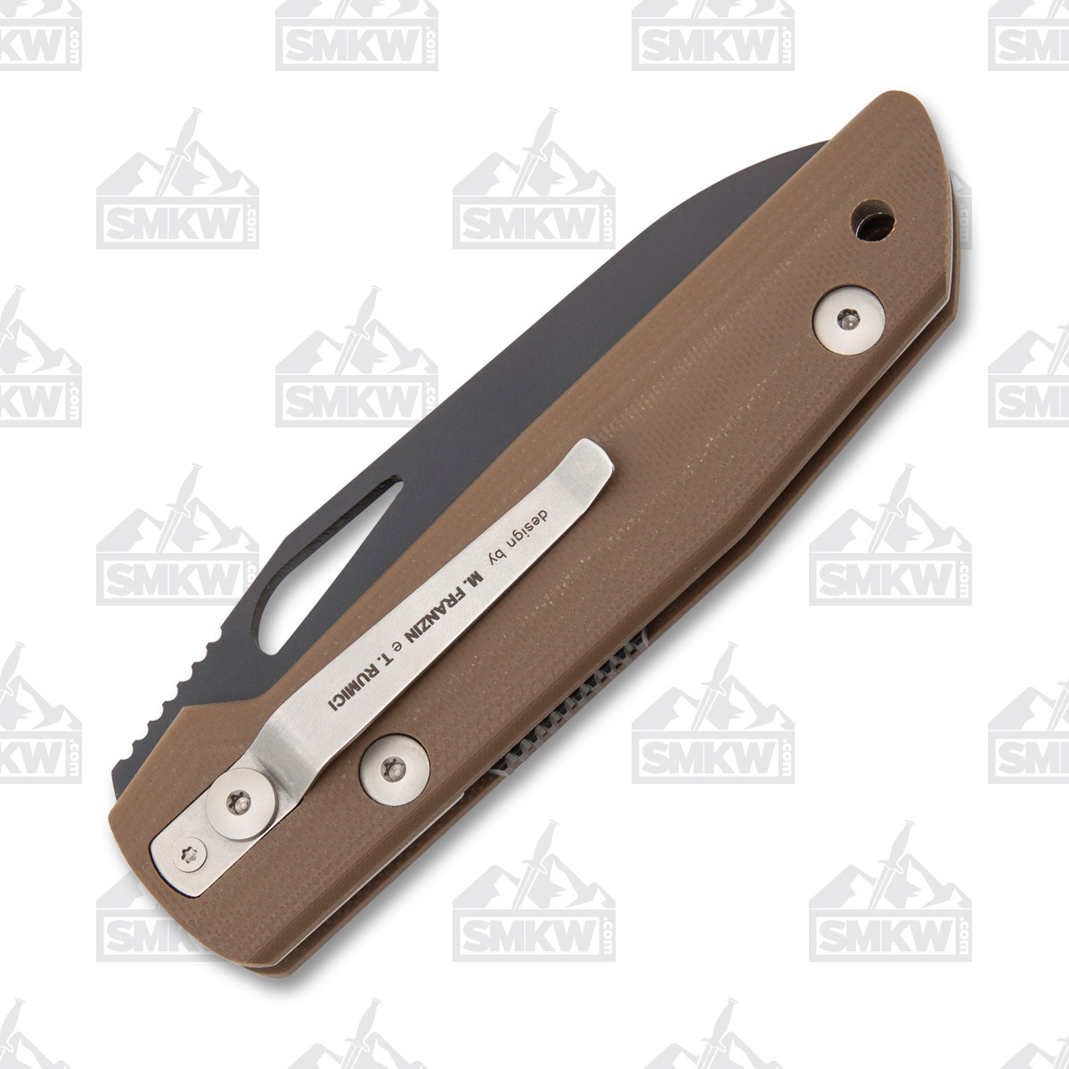 Viper Knives Free Folding Knife Brown G-10 Handle 3.75in Black PVD D2 Steel Wharncliffe Blade V4894BW View 6