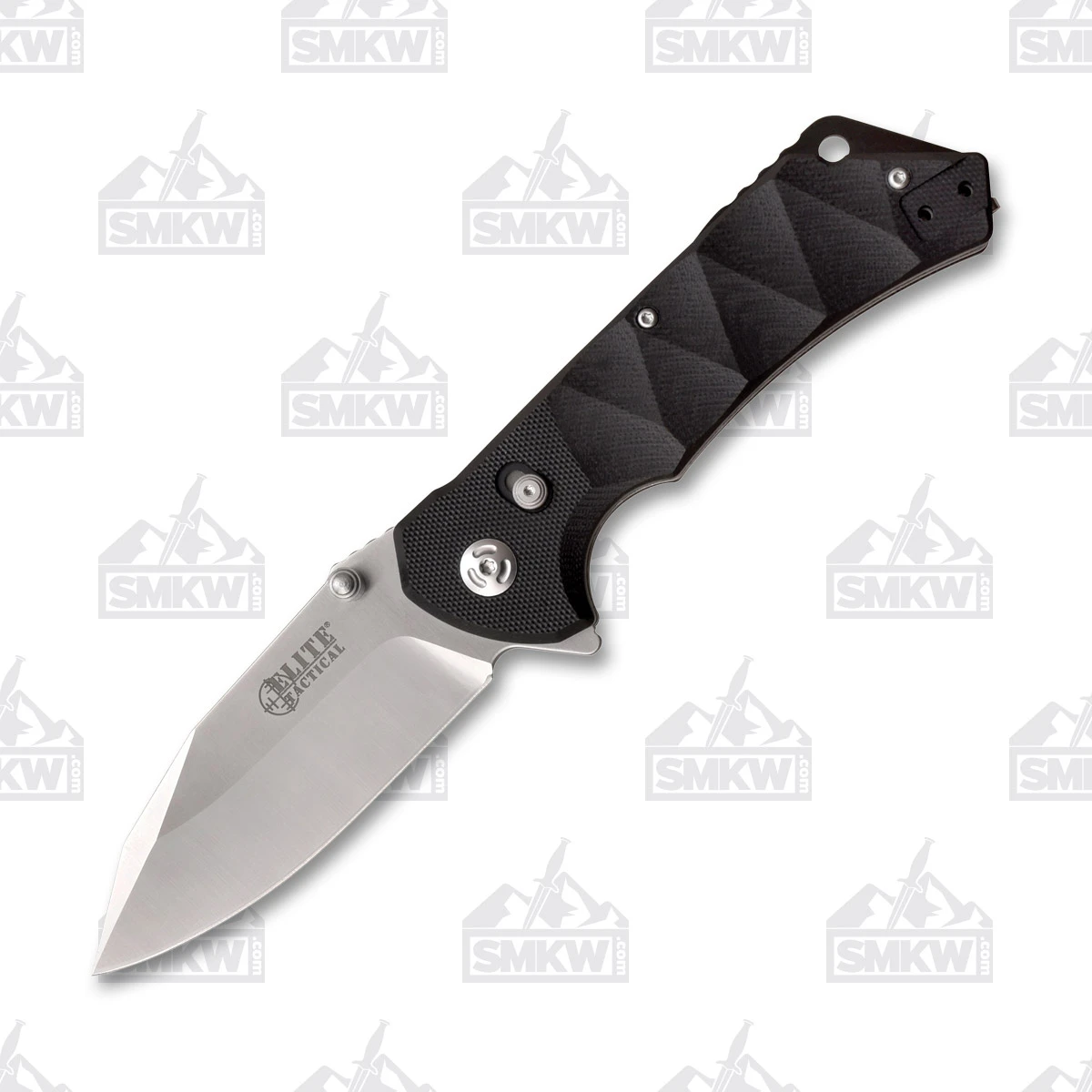 Elite Tactical Parallax Folding Knife 3.5in Plain Satin Clip Point Blade MCETFDR005S View 2