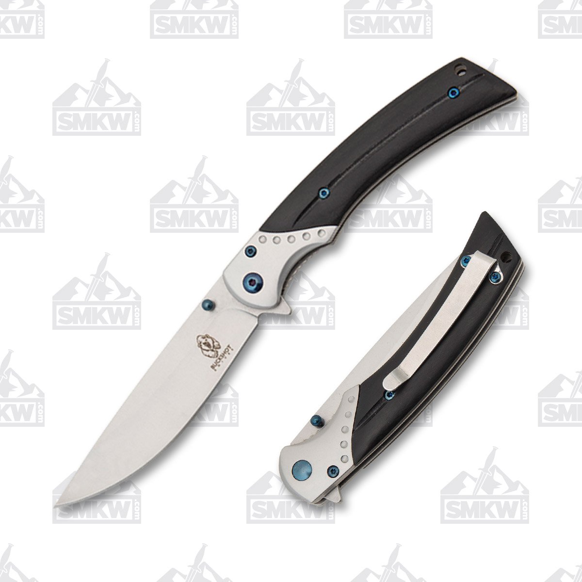 Neptune Buckshot Assisted Folding Knife 3.75in Plain Edge Blue NTPBK240BK View 1