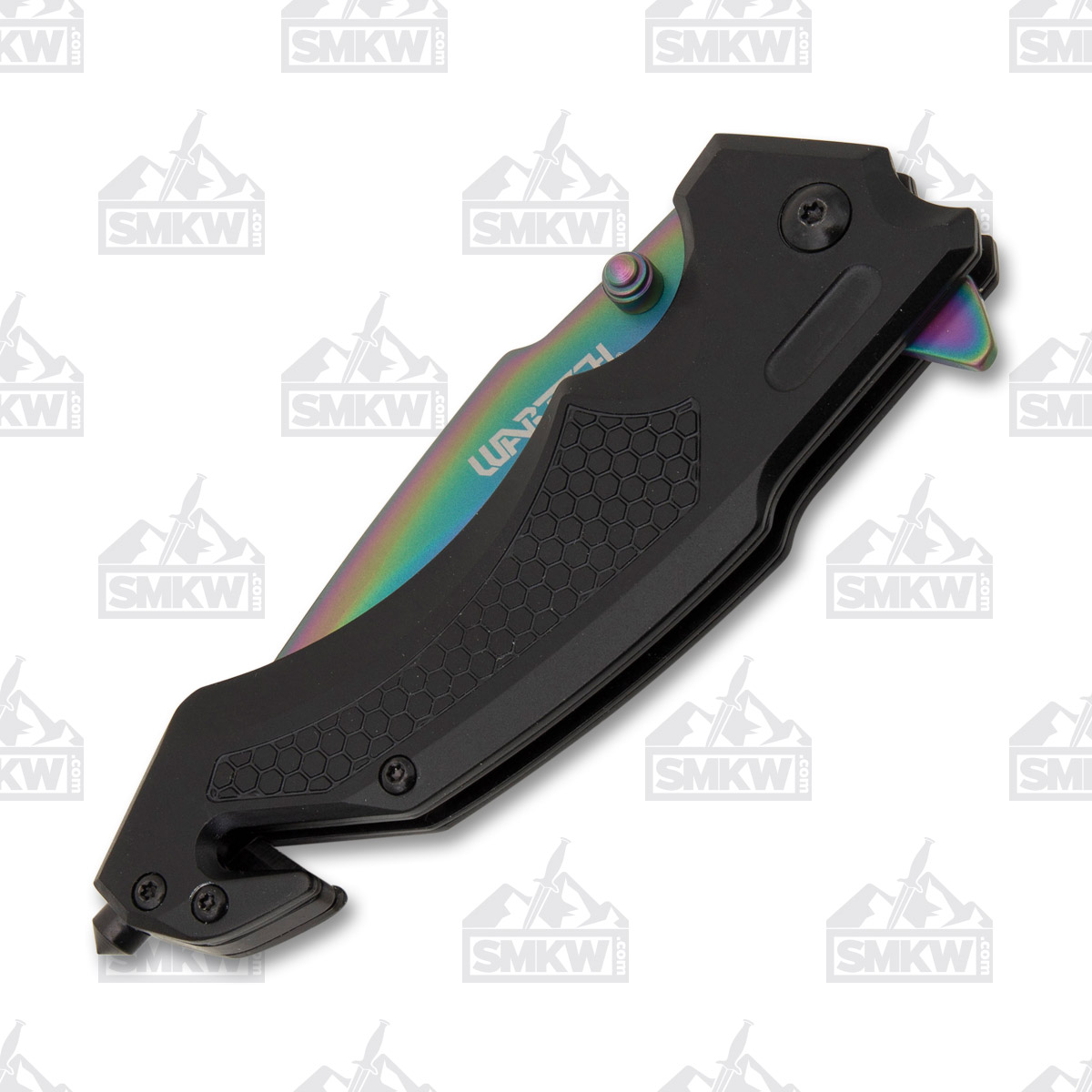 WarTech Folding Rescue Knife Rainbow Spectrum NTPWT370RW View 6