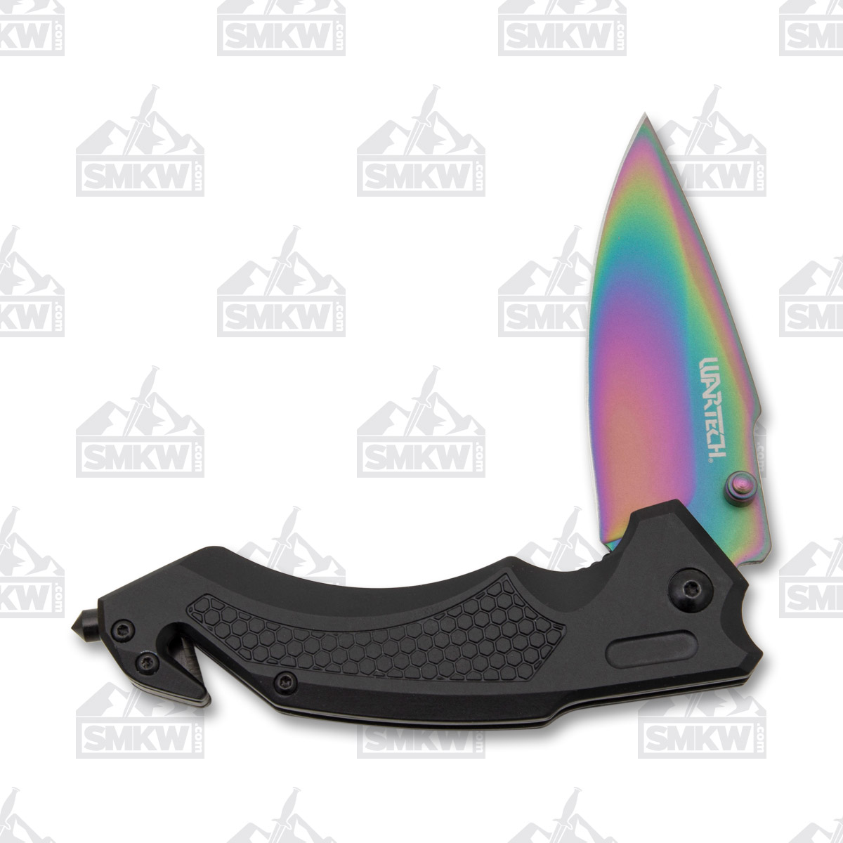 WarTech Folding Rescue Knife Rainbow Spectrum NTPWT370RW View 4