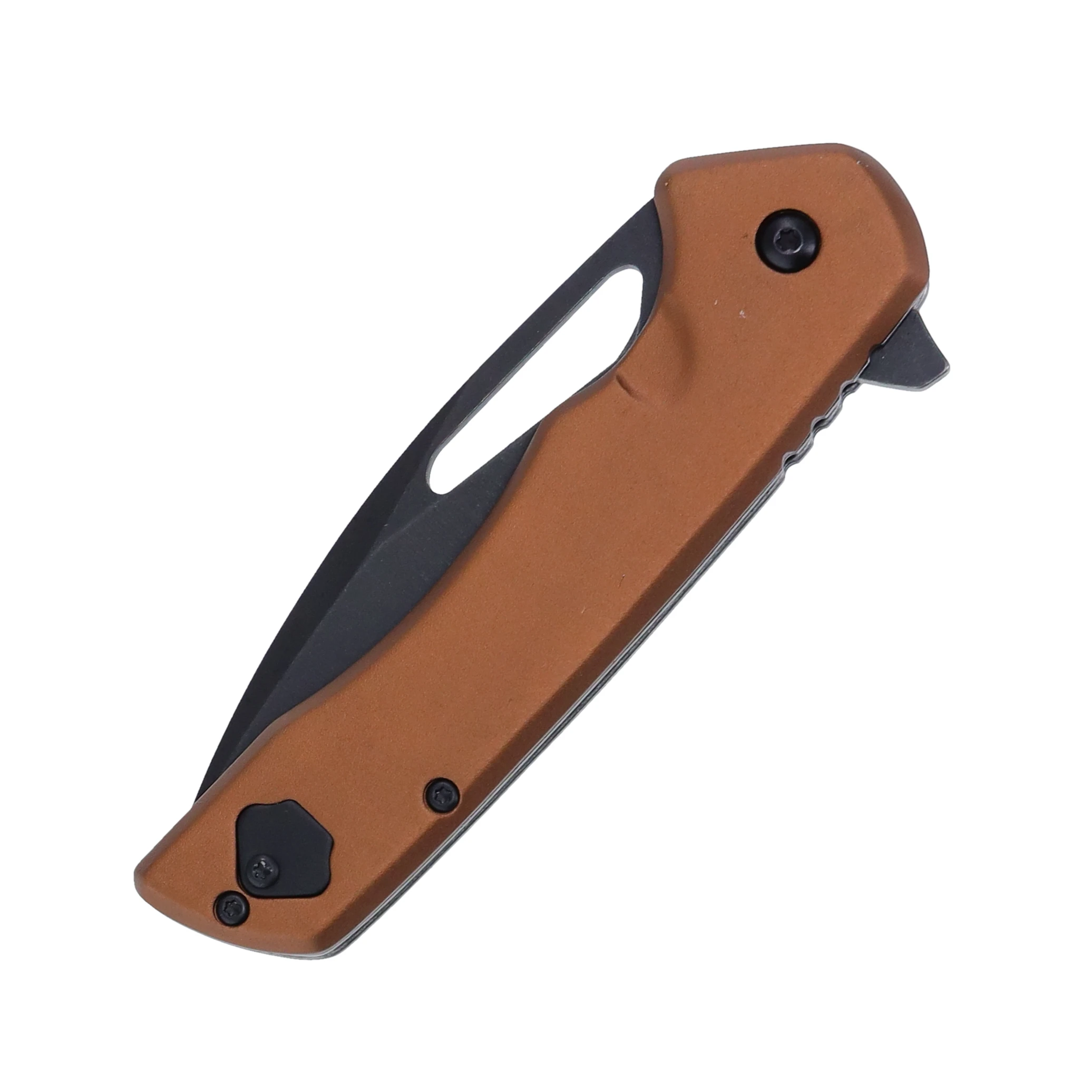 Rough Ryder Night Out Folding Knife Tan 3.25in Plain Black Spear Point RR2252 View 5