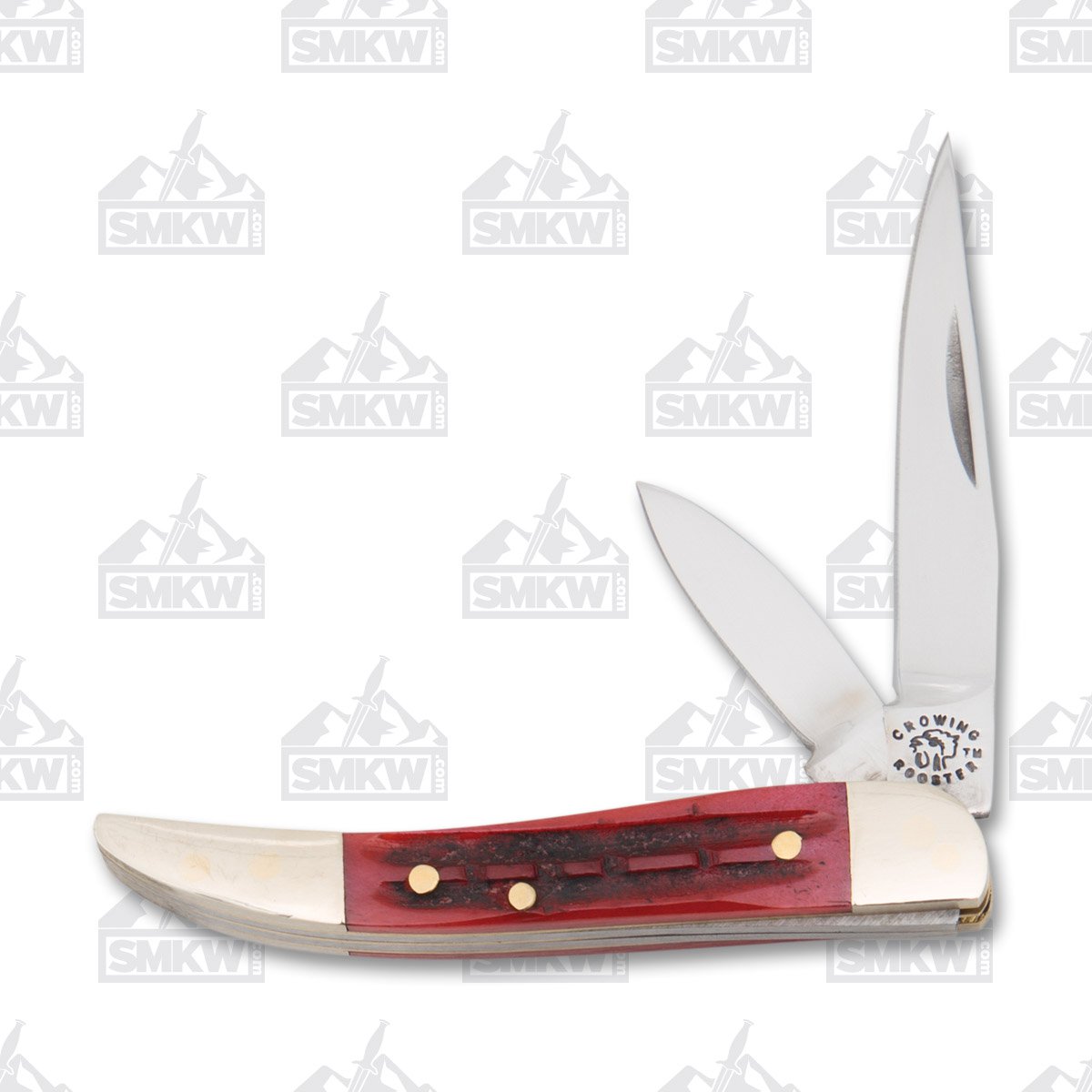 Frost Crowing Rooster Red Second Cut Bone Two Blade Toothpick FRCR973RSC View 1