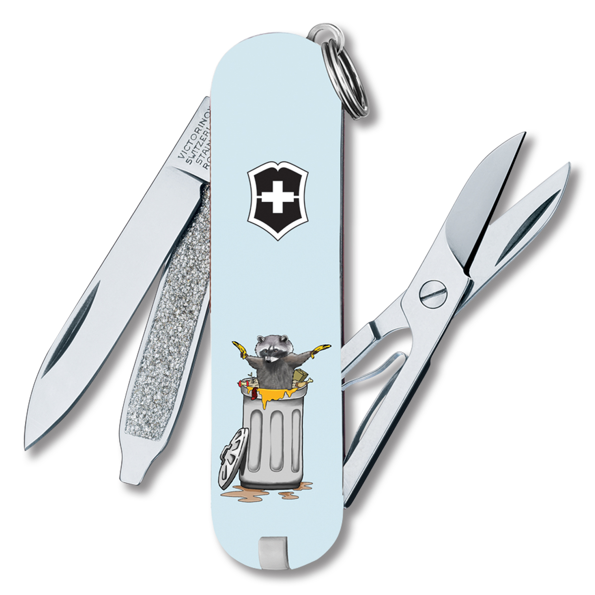 Victorinox Classic SD Swiss Army Knife Trash Panda V1047 View 1
