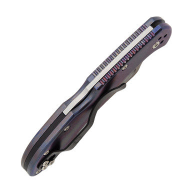 Spyderco Delica Anodized Purple 2.9in Plain Satin Clip Point SP11PBTPU View 9