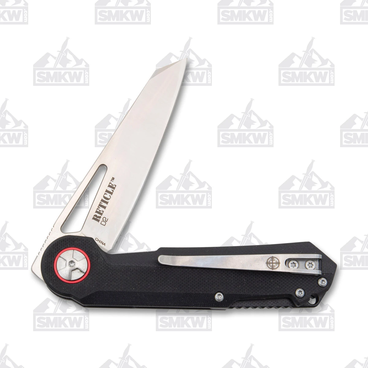 Elite Tactical Reticle Red Folding Knife MCETFDR004BR View 3
