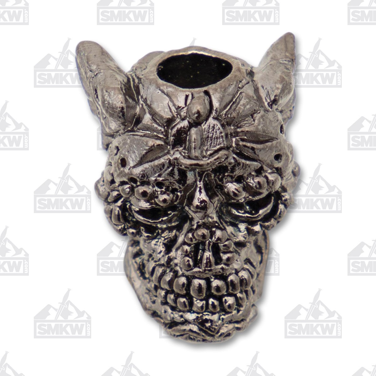 Schmuckatelli Co. Aquilo Sugar Skull Bead-Matte Hematite SCAHM View 1