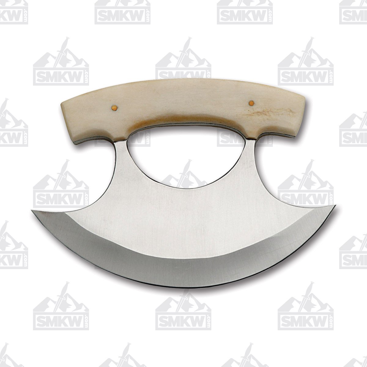 Rite Edge Bone Ulu Knife with Leather Sheath DH8011BO View 1