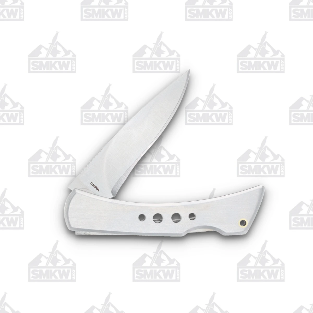 Silver Falcon Medium Lockback Folding Knife Stainless SF520 View 2