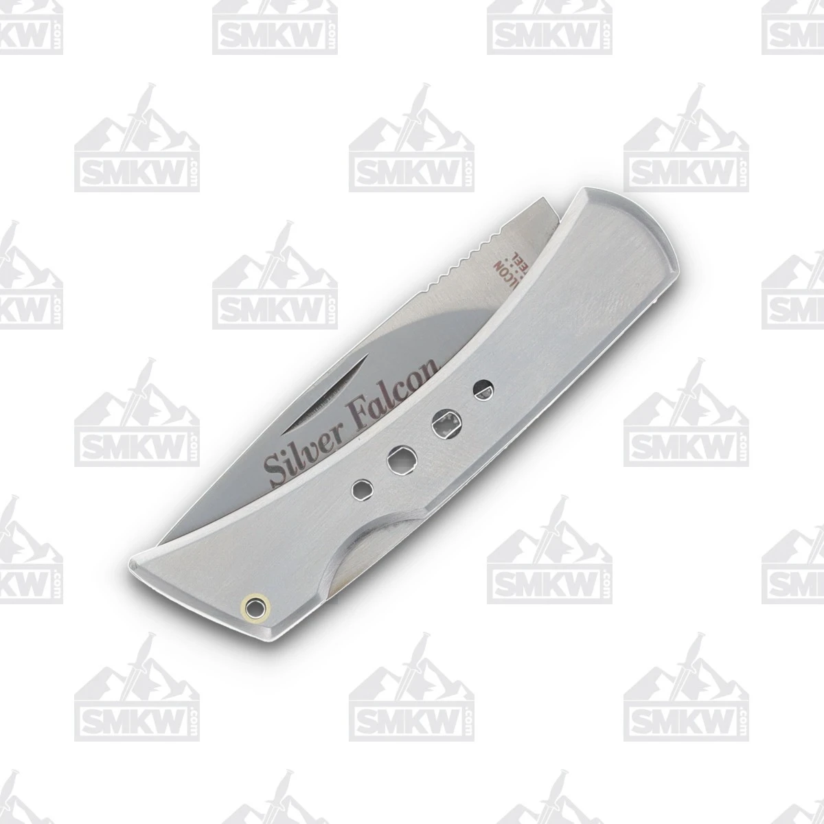 Silver Falcon Medium Lockback Folding Knife Stainless SF520 View 5