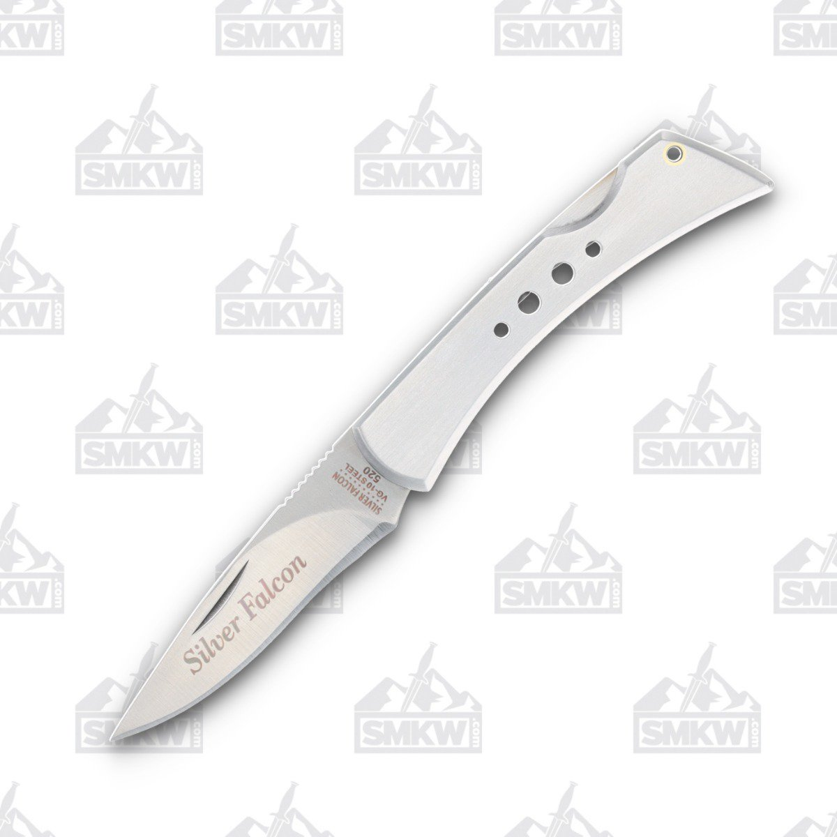 Silver Falcon Medium Lockback Folding Knife Stainless SF520 View 1