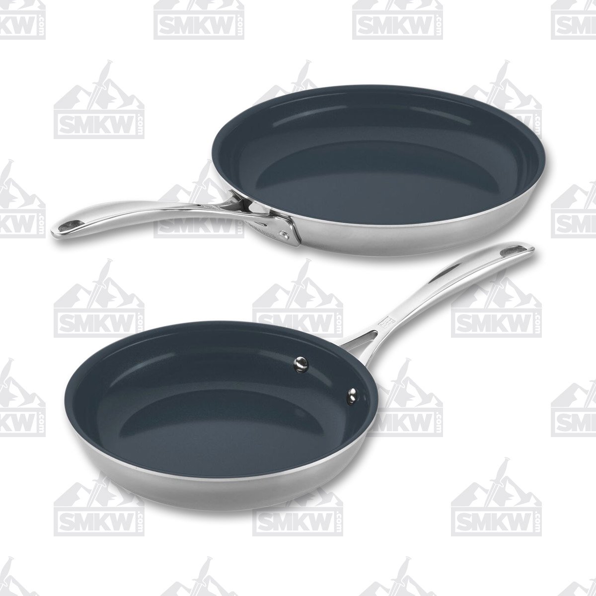 Zwilling J.A. Henckels Clad CFX 2-PC Stainless Steel Ceramic Nonstick Fry Pan Set 1017255 View 1