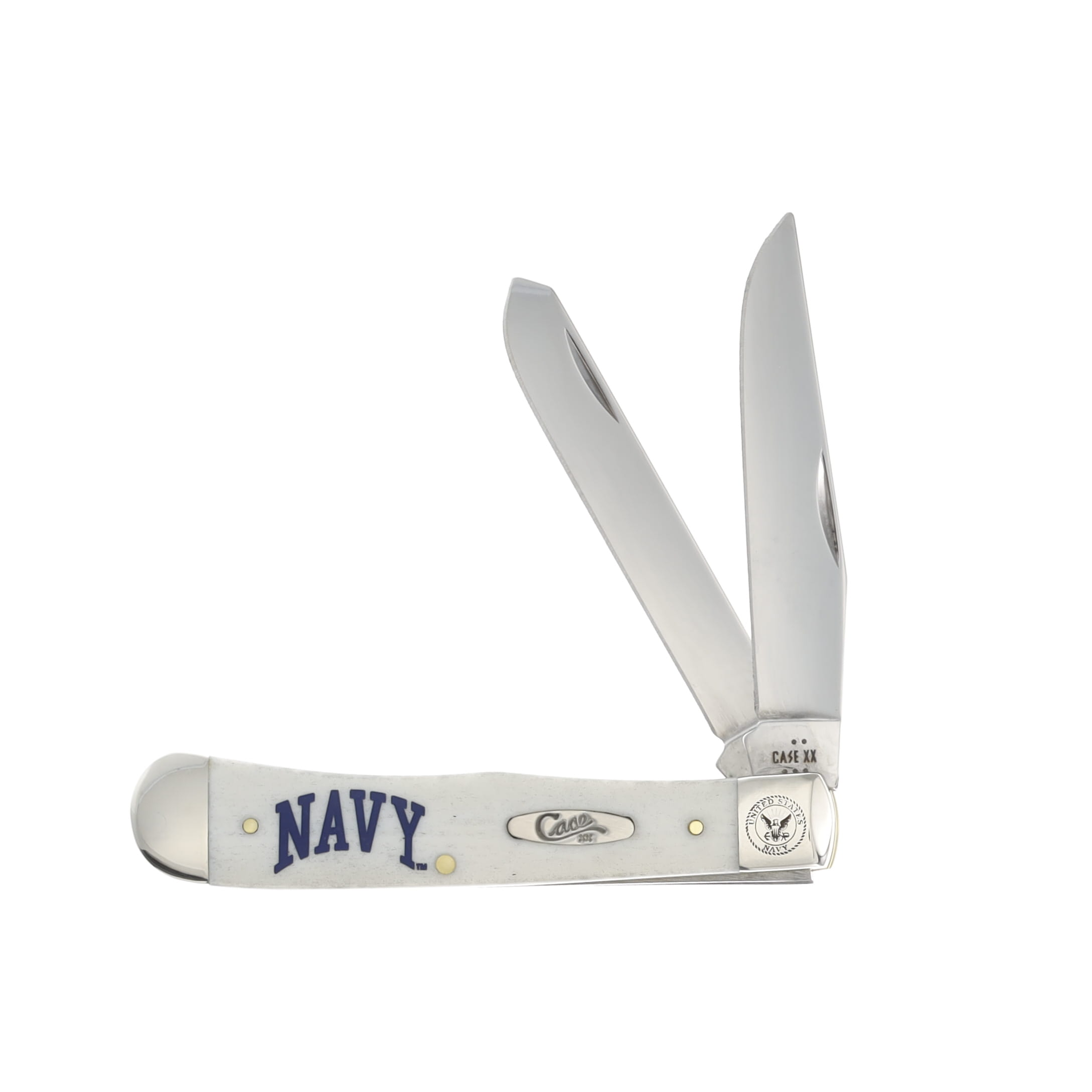 Case US Navy Natural Smooth Bone Trapper Folding Knife CA22553 View 1