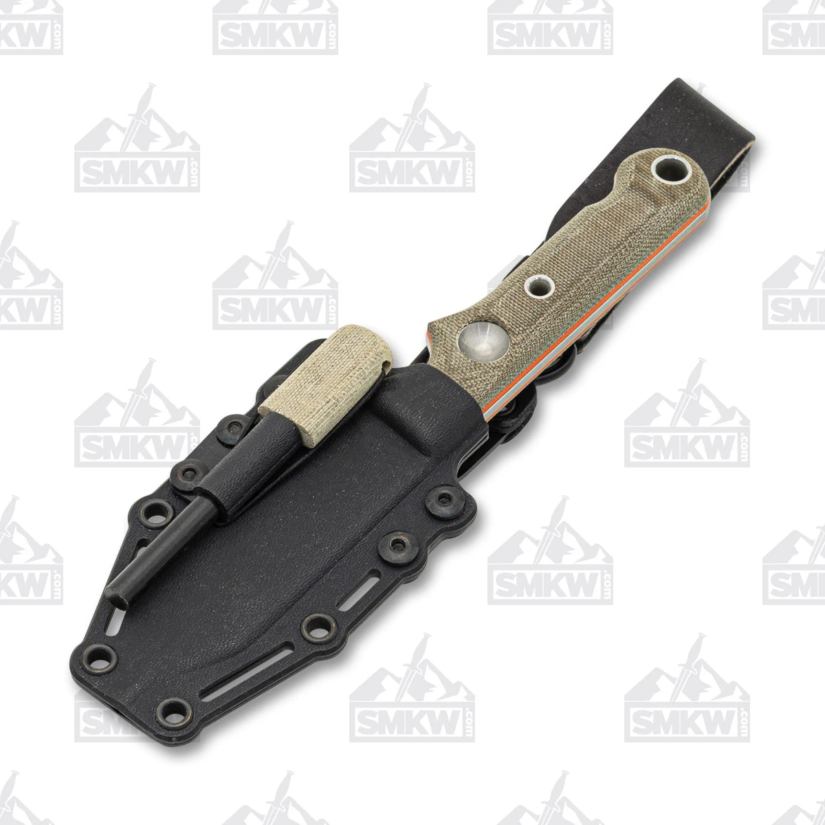 White River Firecraft FC4 Fixed Blade Green Micarta Orange G-10 4in WRFC4 View 6
