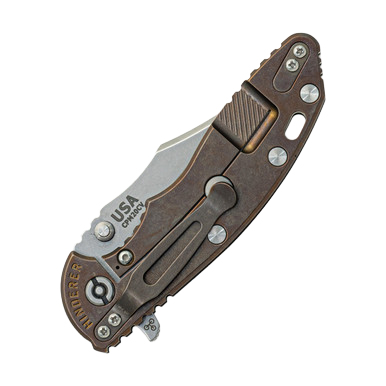 Hinderer XM-18 3.5 Bowie Gray G-10 Stonewashed Bronze View 3