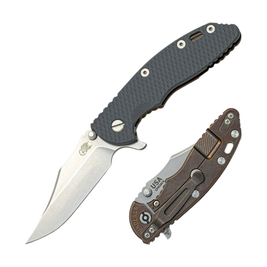 Hinderer XM-18 3.5 Bowie Gray G-10 Stonewashed Bronze View 1