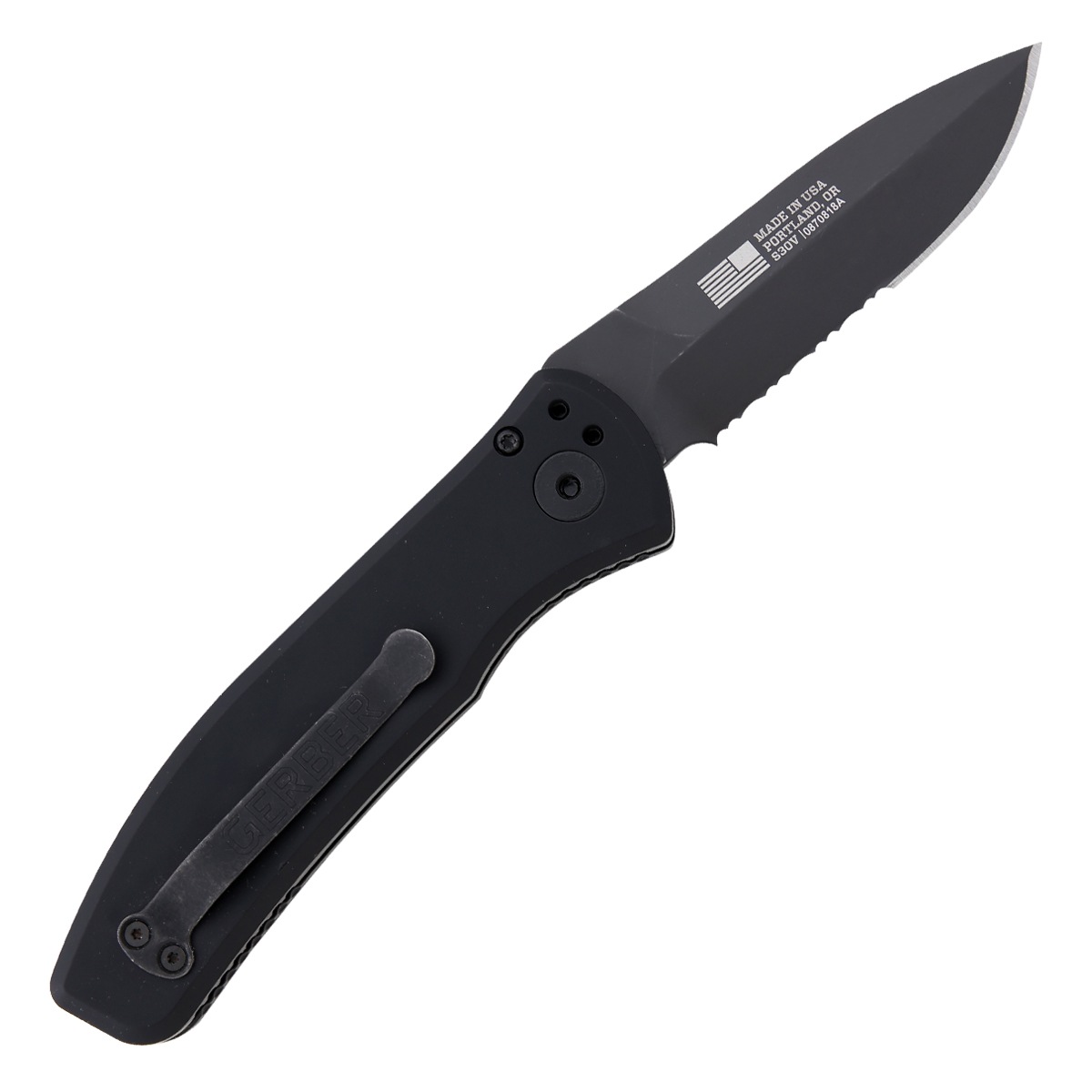 Gerber Empower Automatic Knife 3.25in Partially Serrated Spear Point AUG1636 View 2
