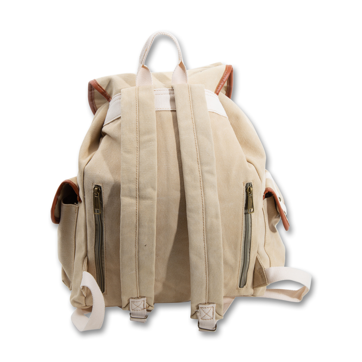Fabi Concealed Carry Cream Canvas Backpack SM3958 View 5