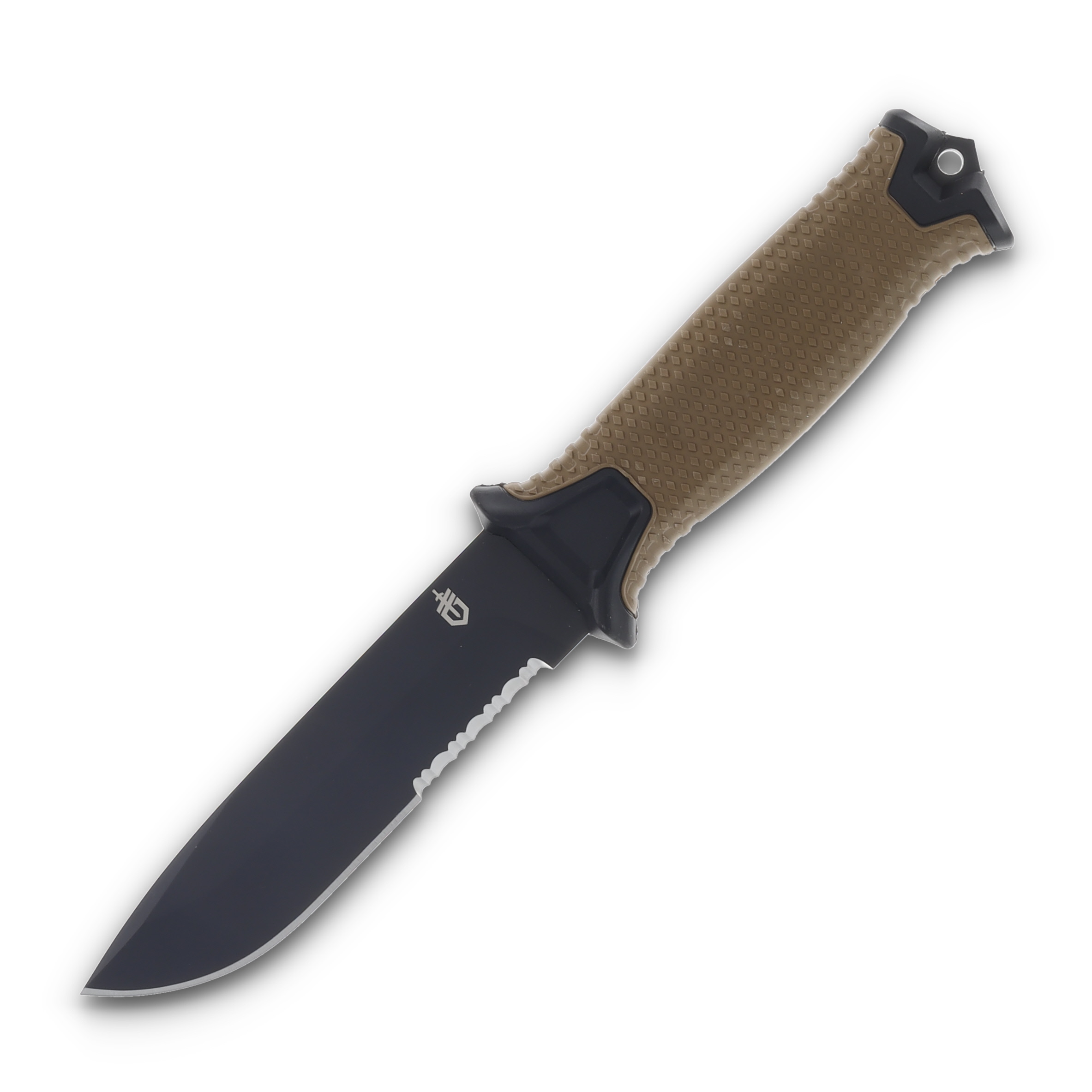 Gerber StrongArm Fixed Blade Knife Coyote Brown Partially Serrated G1059 View 4