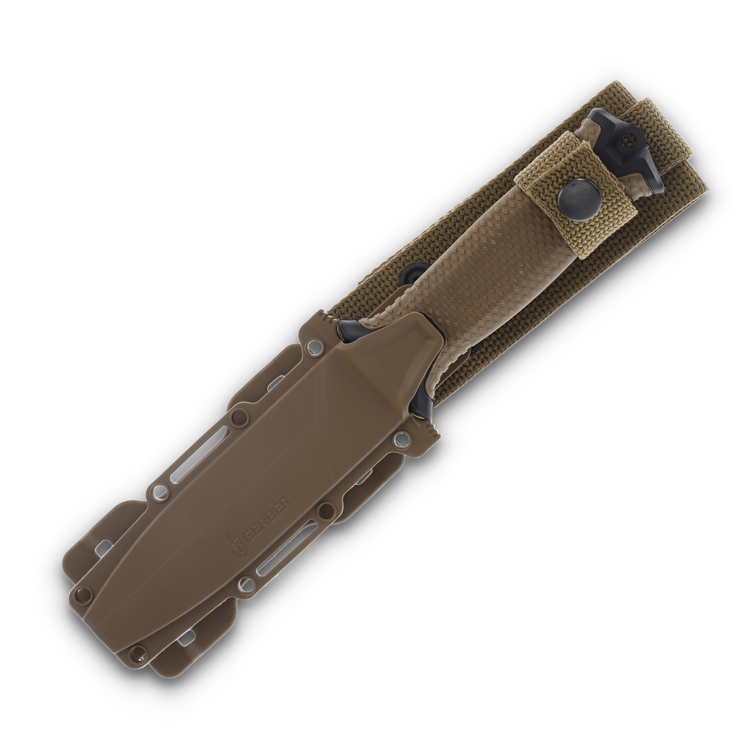 Gerber StrongArm Fixed Blade Knife Coyote Brown Partially Serrated G1059 View 5