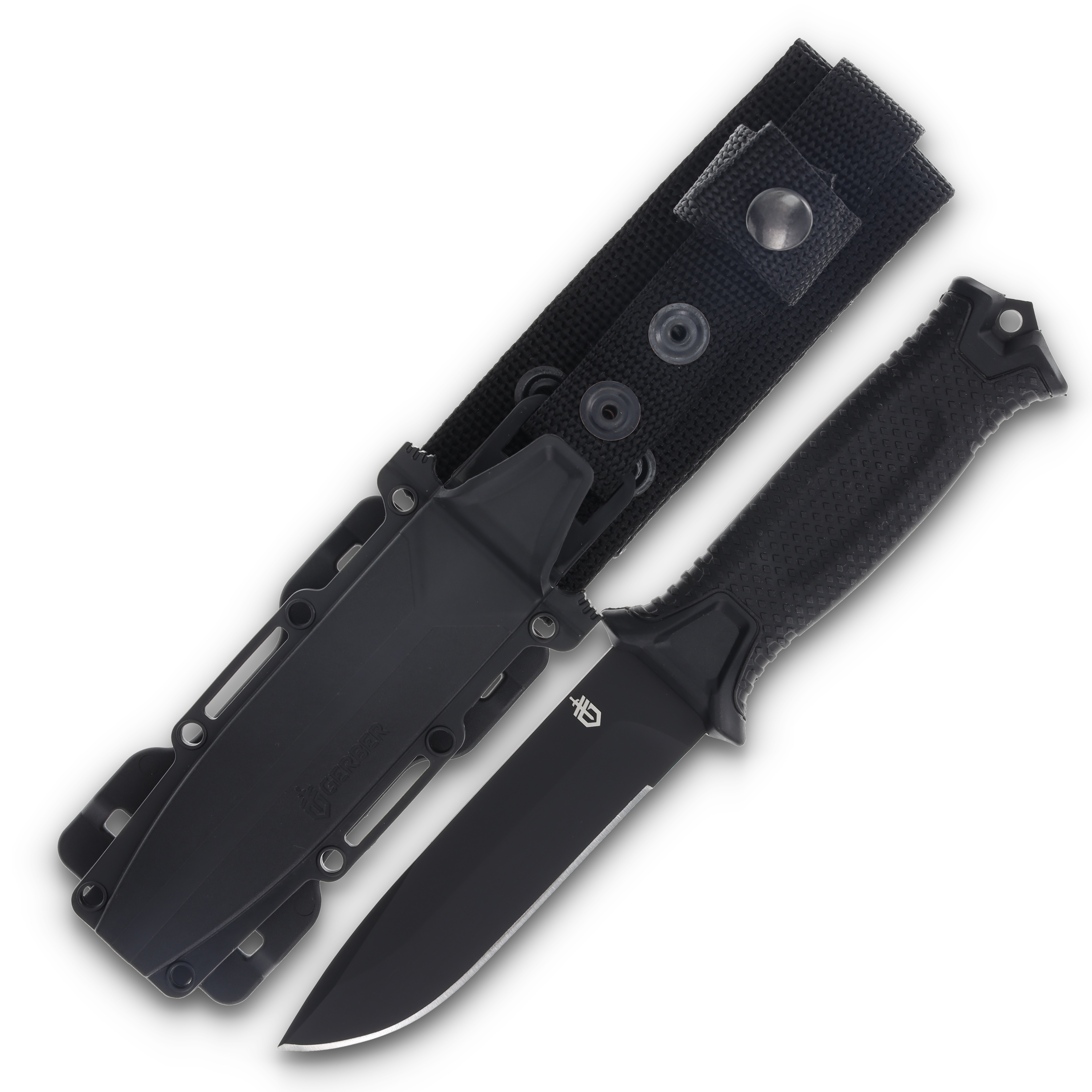Gerber StrongArm Fixed Blade Knife - 4.8in Black Drop Point Blade G1038 View 1