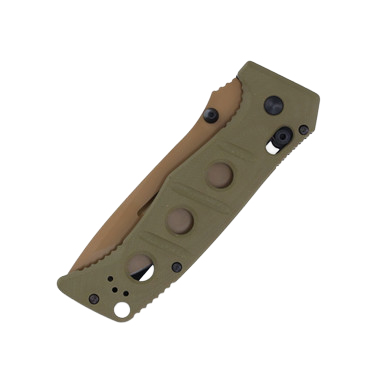 Benchmade 275SFE2 Adamas Folding Knife Flat Earth PS Blade OD G-10 Handle View 6