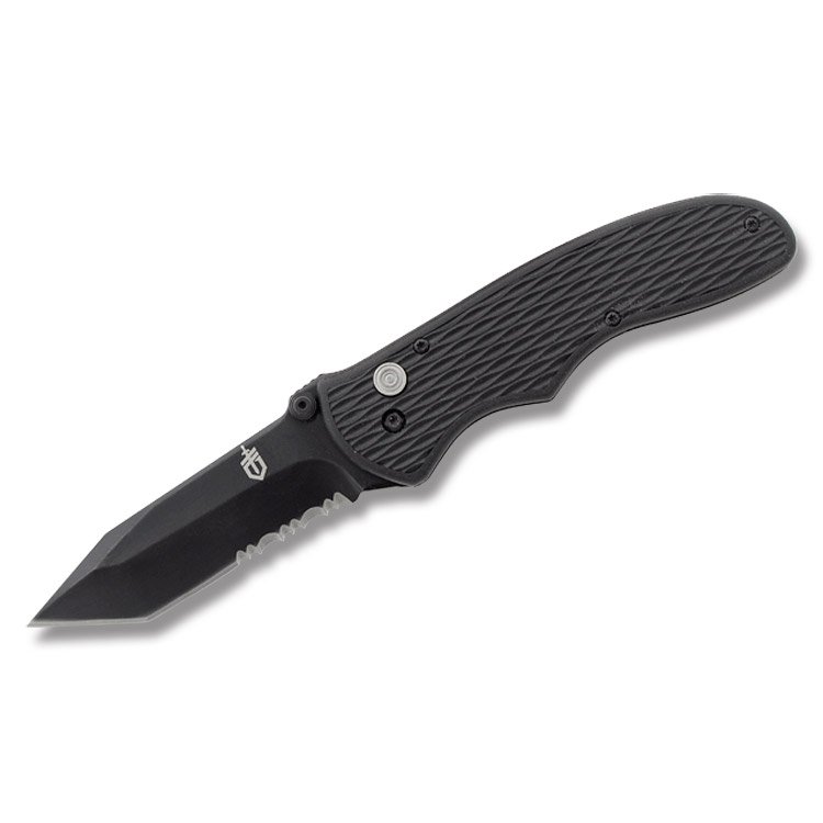 Gerber FAST Draw 3 Inch Partially Serrated Black Nitride Tanto G654 View 1
