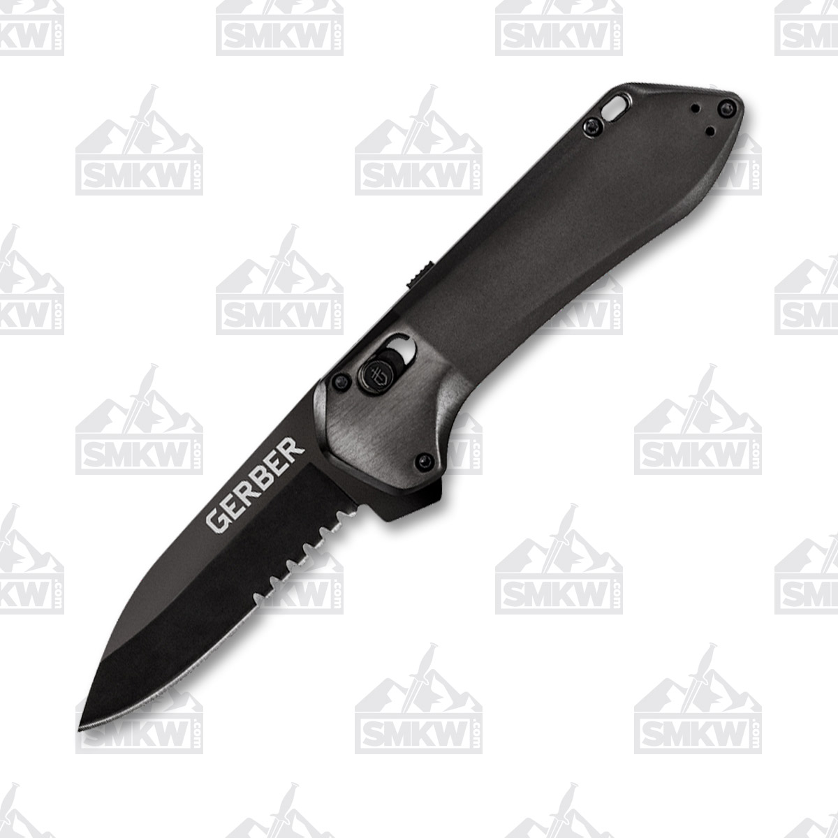 Gerber Highbrow Compact Black Part Serr Assisted Opening Folding Knife G3521 View 2