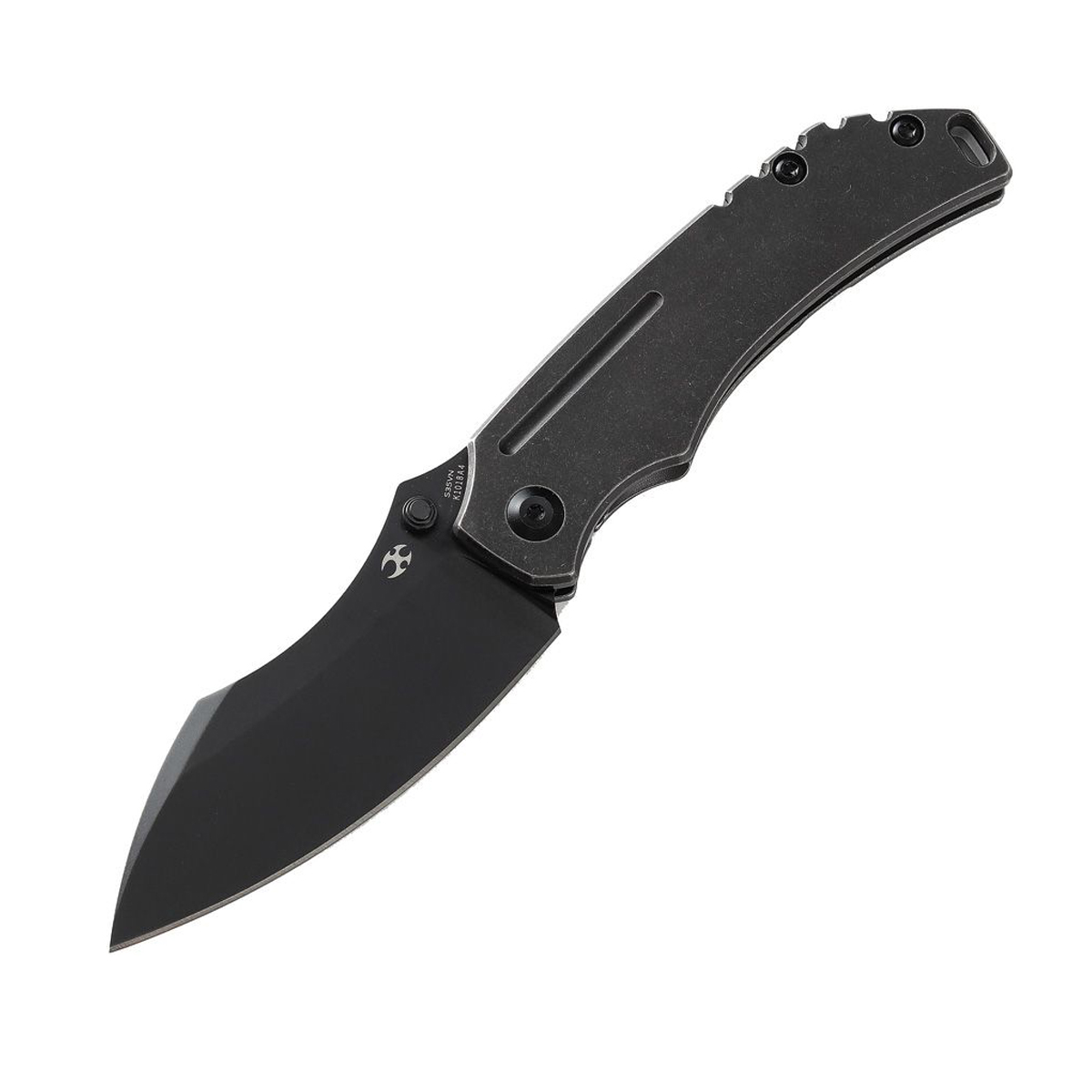 Kansept Pelican EDC Folding Knife Black SW Ti 3in Plain Black Sheepsfoot K1018A4 View 1