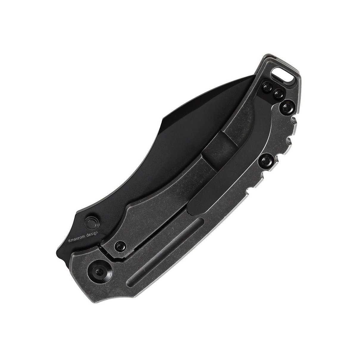 Kansept Pelican EDC Folding Knife Black SW Ti 3in Plain Black Sheepsfoot K1018A4 View 2