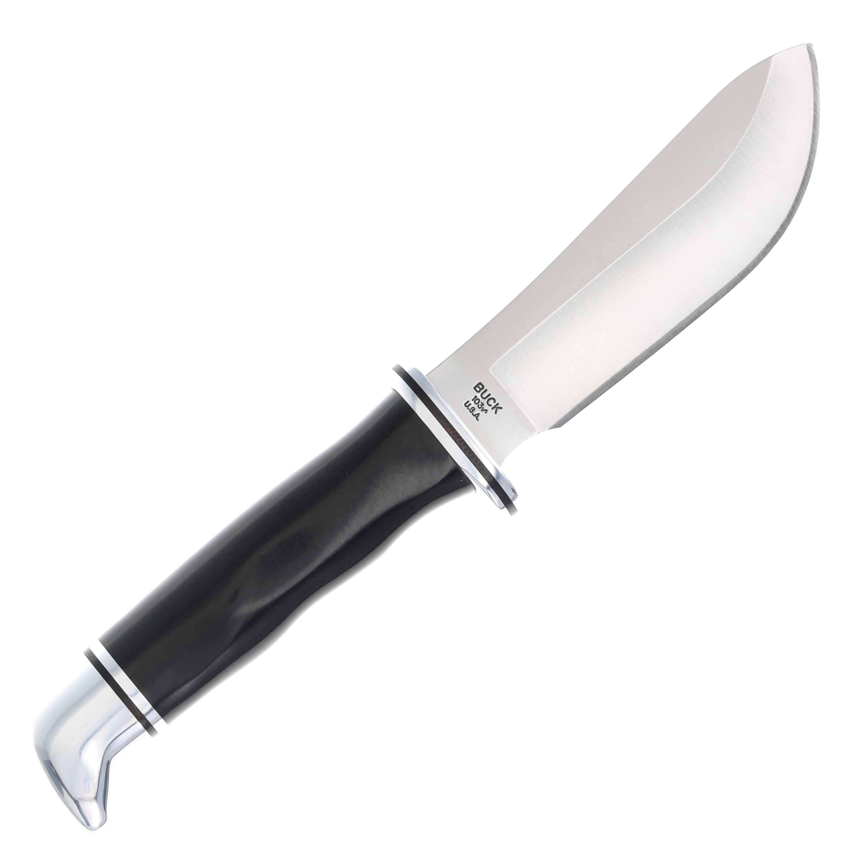 Buck Knives 103 Skinner Fixed Blade Knife Black Phenolic 4in Plain Satin Blade BU356 View 4