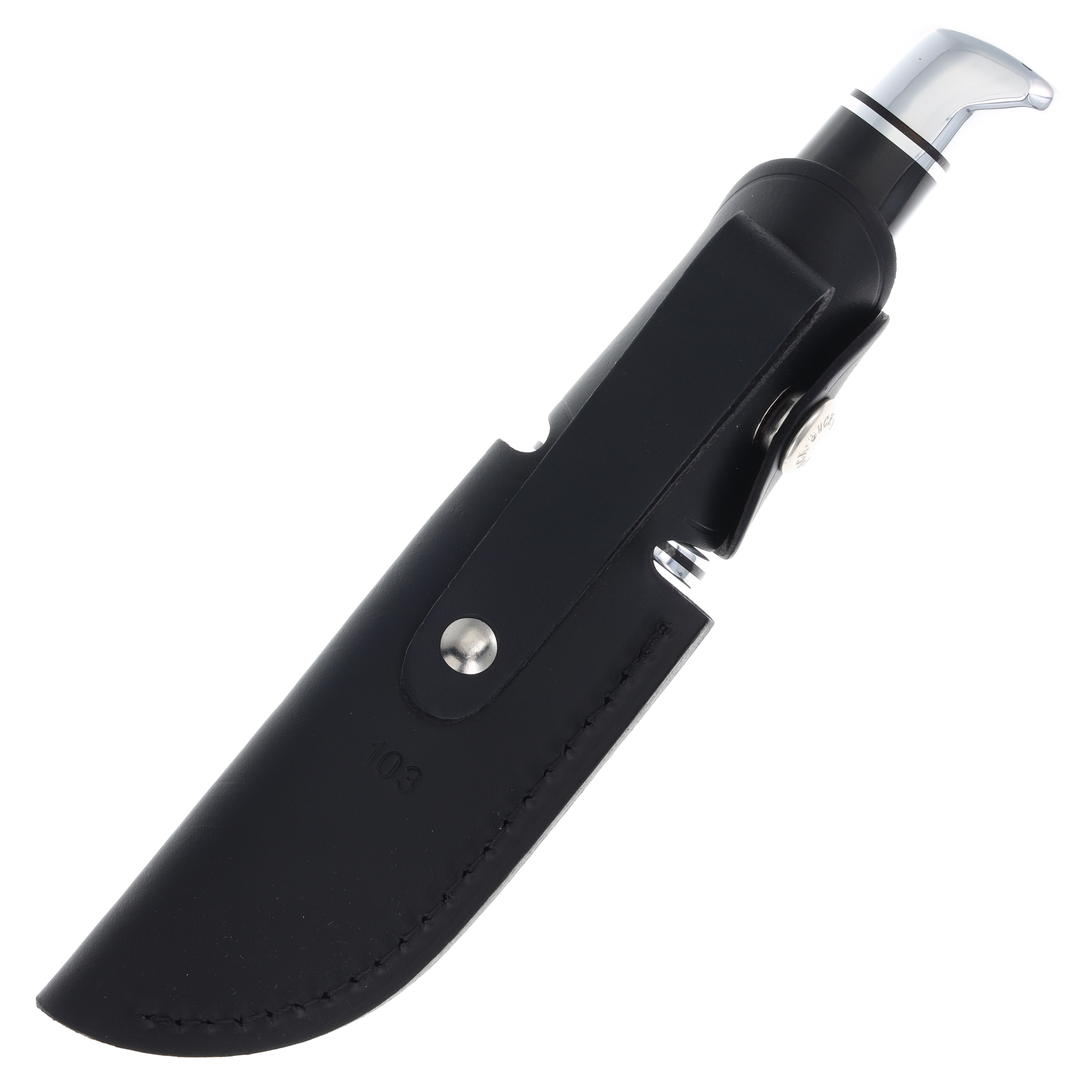 Buck Knives 103 Skinner Fixed Blade Knife Black Phenolic 4in Plain Satin Blade BU356 View 5