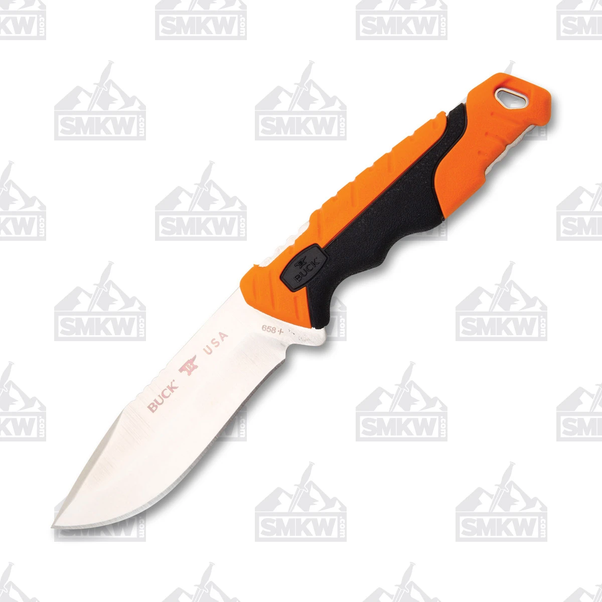 Buck 658 Pursuit Pro Fixed Blade Knife Orange/Black 3.75in Drop Point BU12753 View 2
