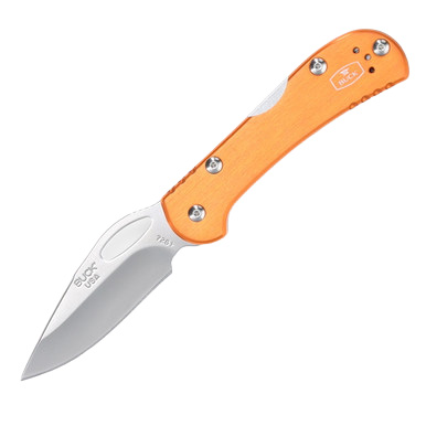 Buck Knives Mini SpitFire Folding Knife Orange 2.75in Satin Drop Point Blade BU7798 View 2