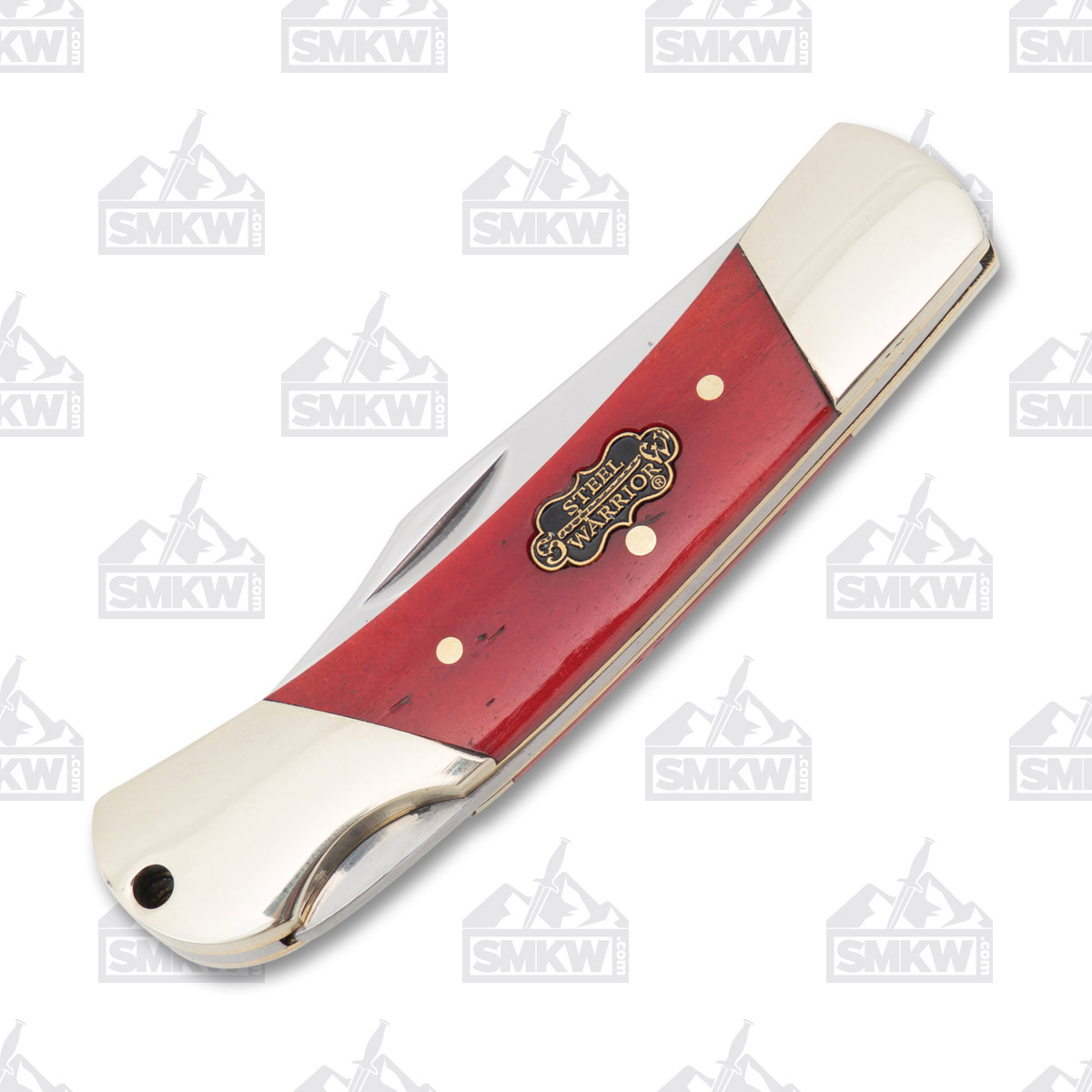 Frost Steel Warrior Dark Red Smooth Bone Small Lockback Folding Knife FRSW361DRCS View 2