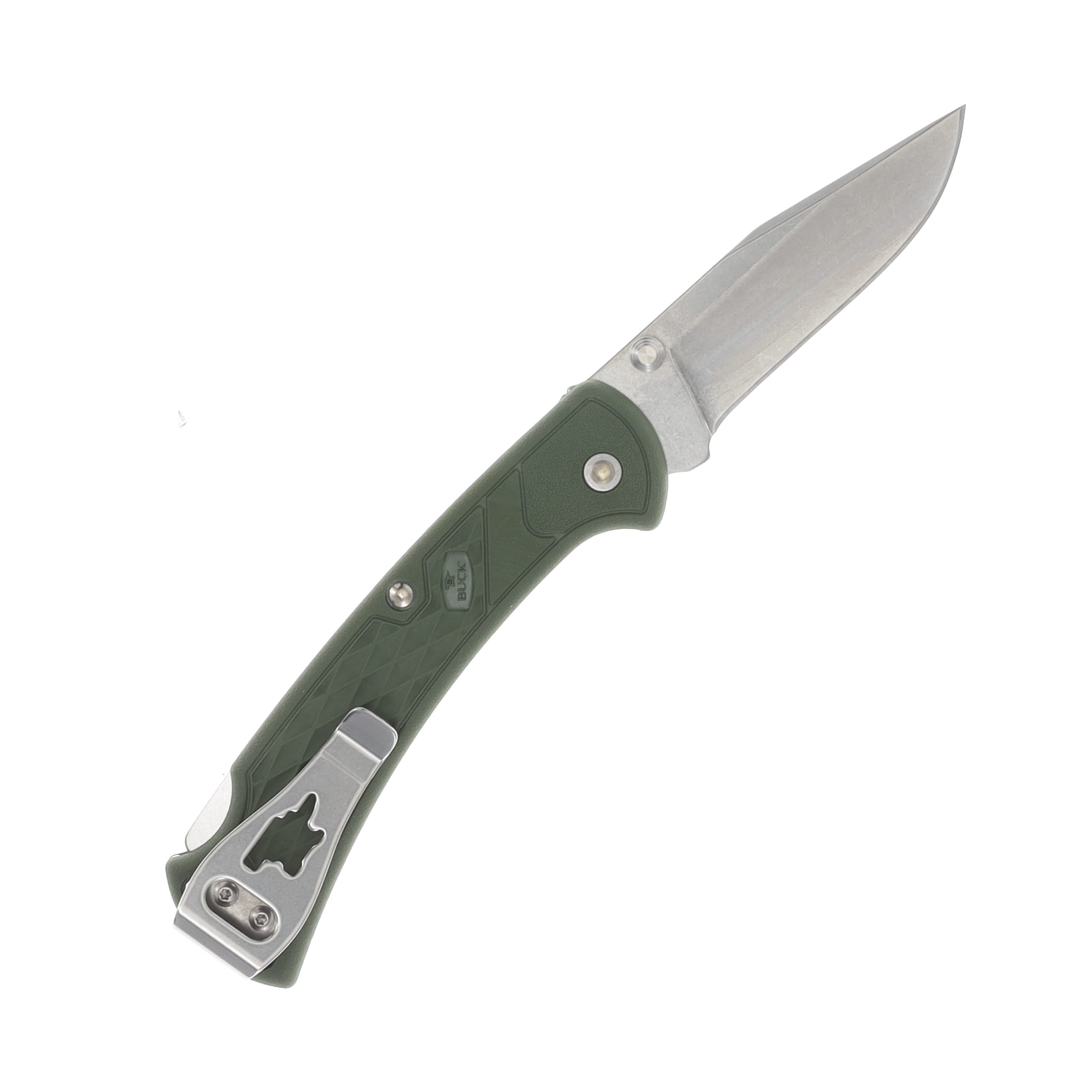 Buck Slim Select 112 Ranger Folding Knife OD Green BU12689 View 2
