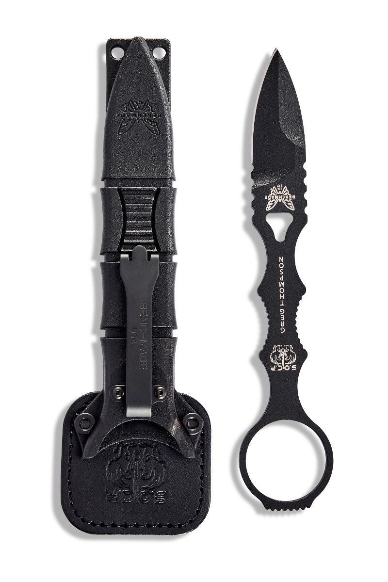Benchmade Mini SOCP Spear-Point Knife Black 2.22in Single-Edge BM177BK View 5