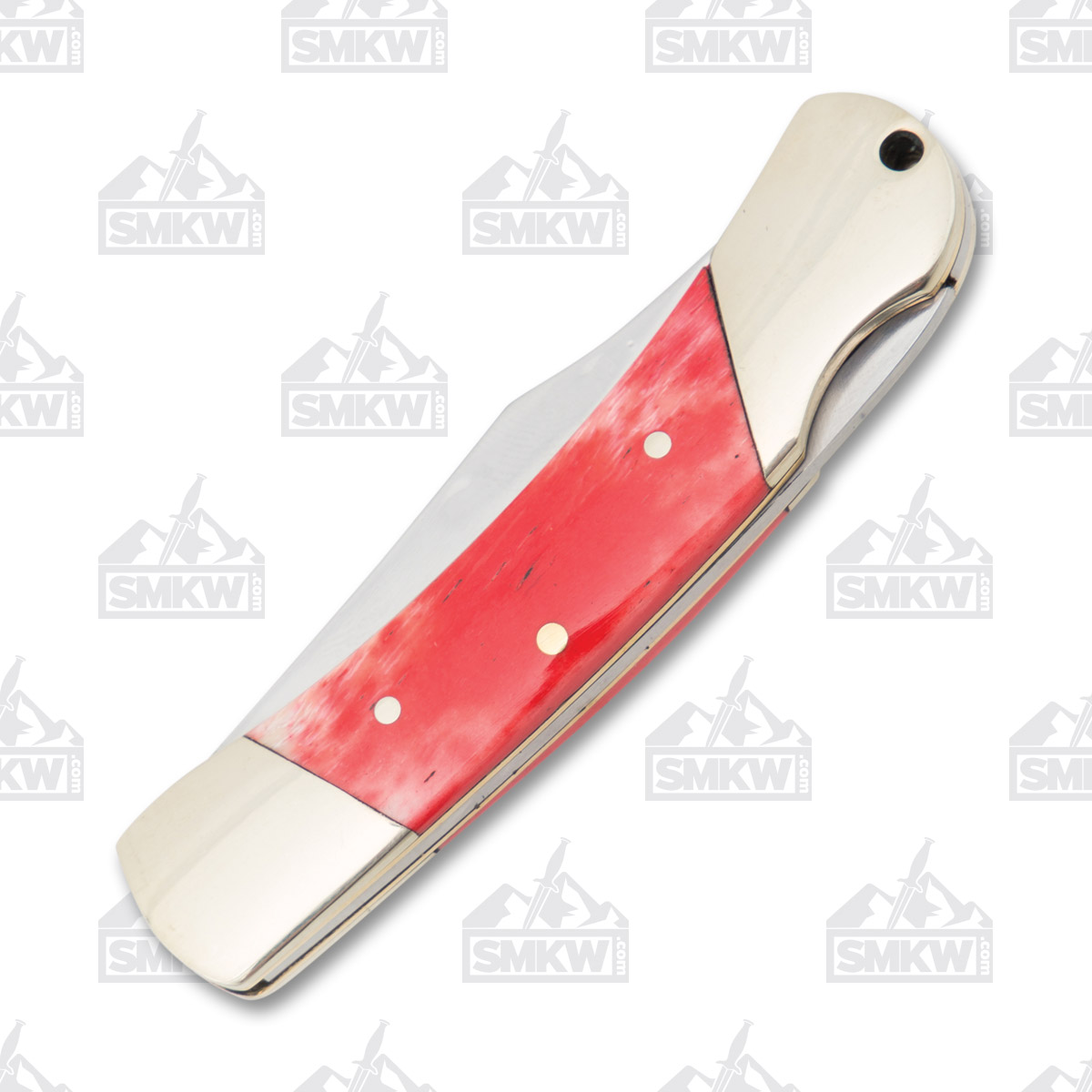 Frost Steel Warrior Red Smooth Bone Small Lockback Folding Knife FRSW361RSB View 4