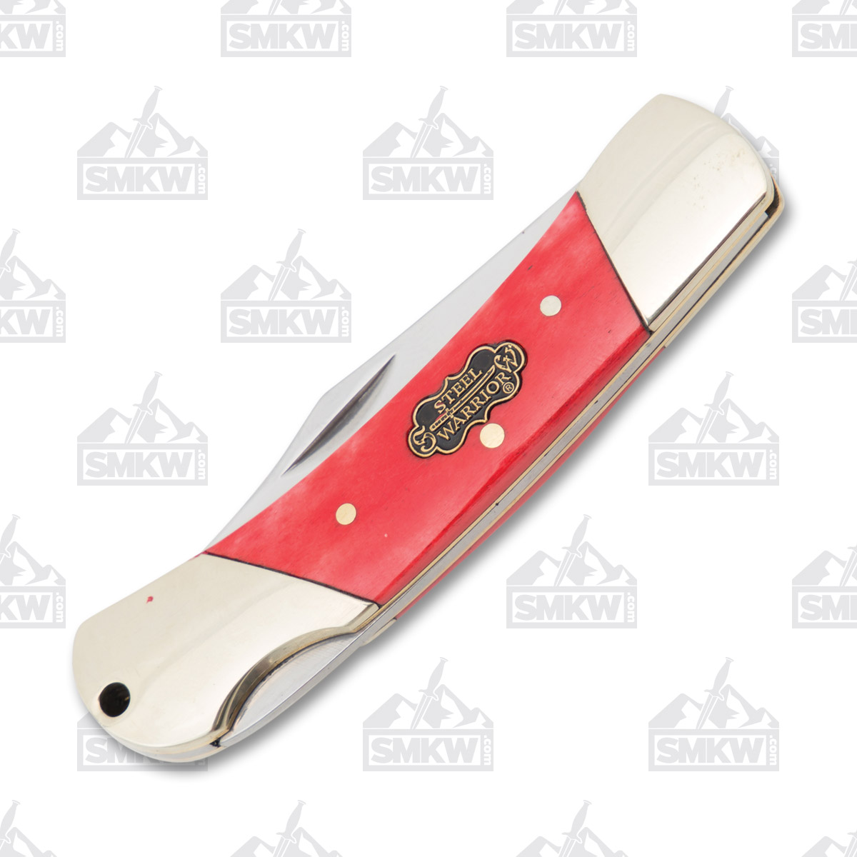Frost Steel Warrior Red Smooth Bone Small Lockback Folding Knife FRSW361RSB View 3