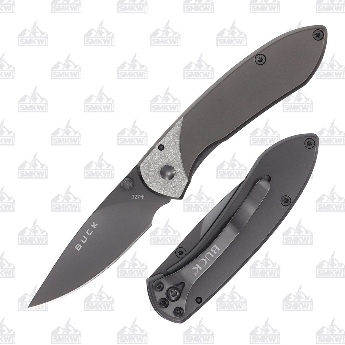 Buck 327 Nobleman Folding Knife Titanium Coated 2.62in Drop Point Blade BU5860 View 1