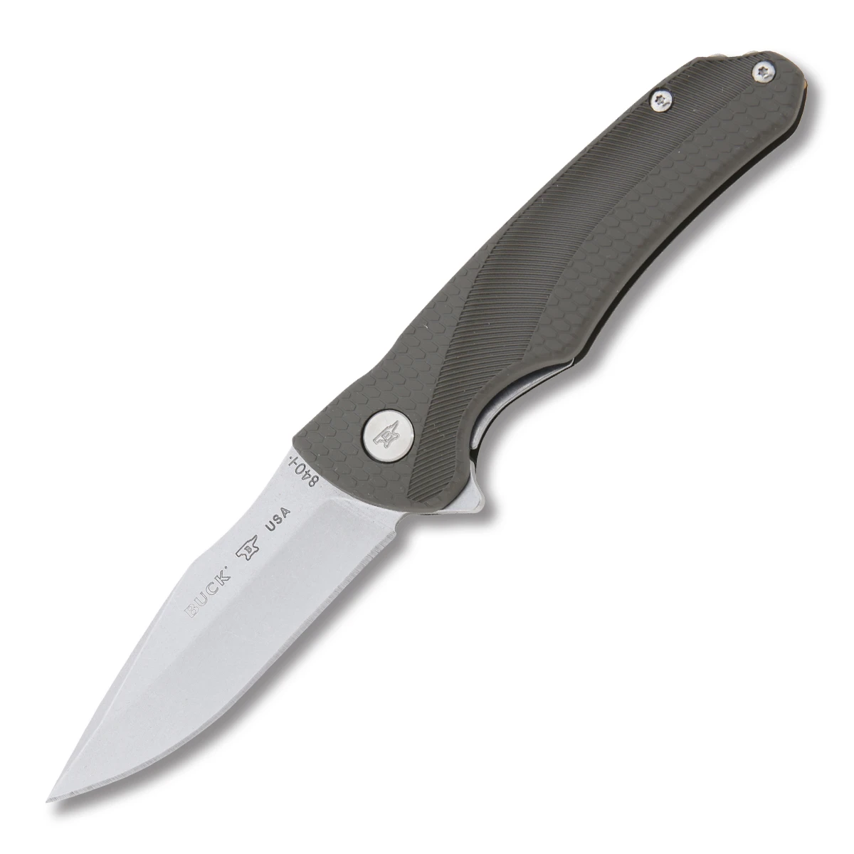 Buck 840 Sprint Select Folding Knife OD Green 3.13in Satin Drop Point BU12058 View 1