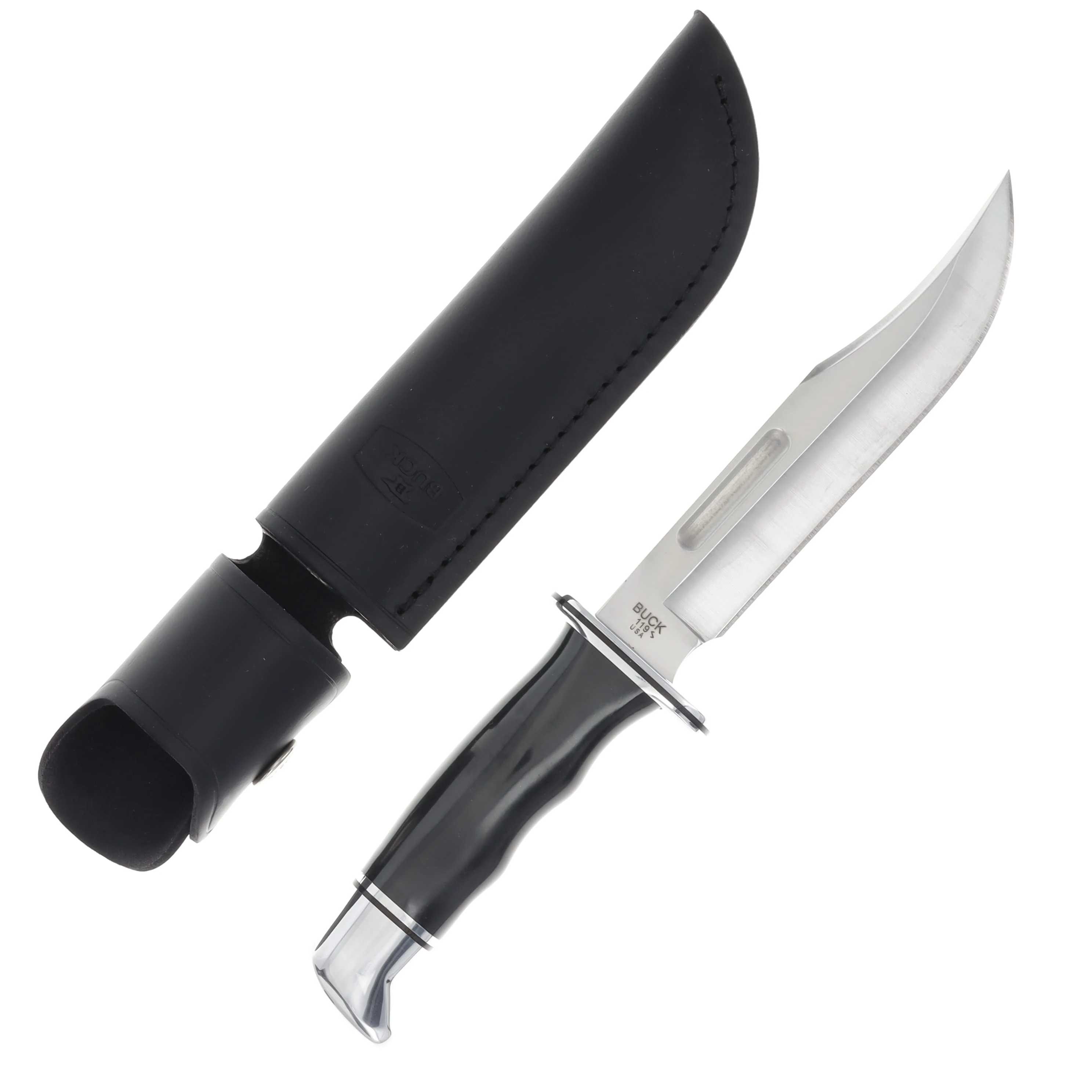 Buck Knives 119 Special Fixed Blade Knife Black Phenolic 6in Clip Point BU170 View 2