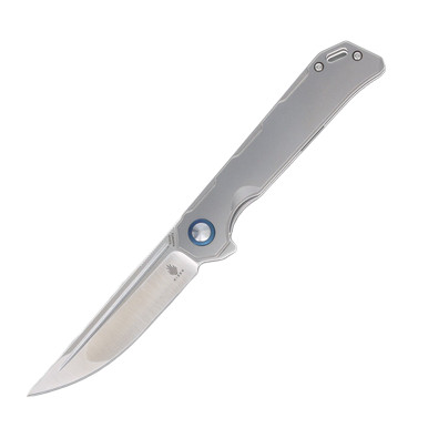 Kizer Begleiter Folding Knife Gray 3.54 Inch Plain Satin Drop Point KI4458T2 View 1