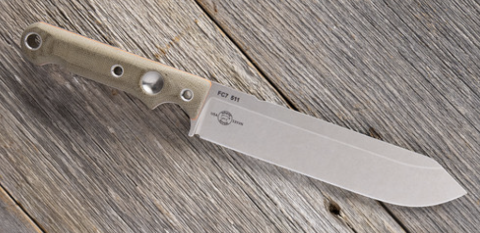White River Firecraft FC7 Fixed Blade Micarta 7in Plain Kydex Sheath WRFC7L View 1