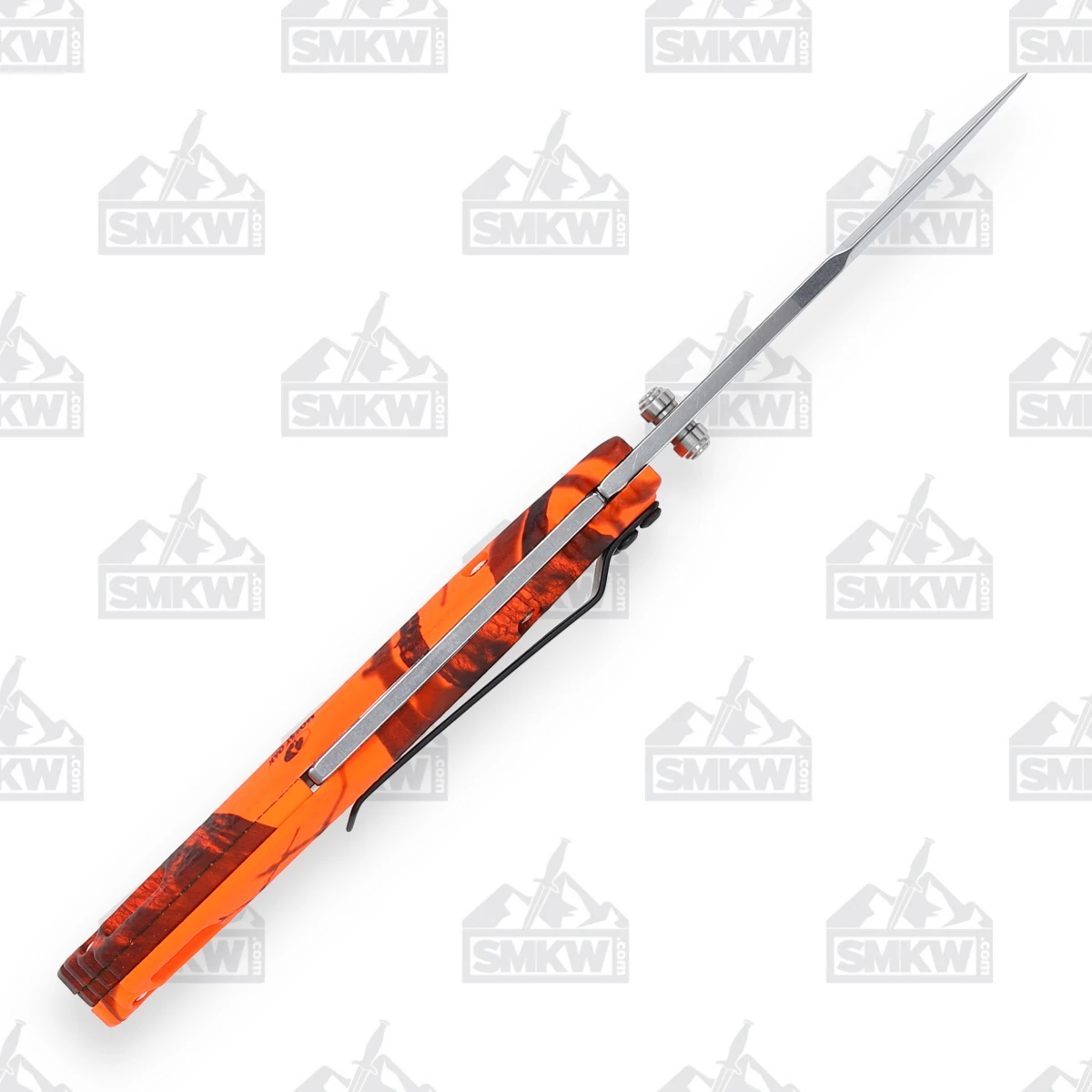 Buck 285 Bantam BLW Blaze Orange Mossy Oak Camo 3.13in Drop Point BU3895 View 6